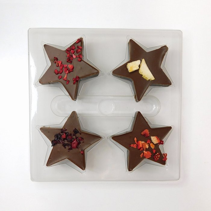 Gwiazdki czekoladowe z owocami 50g