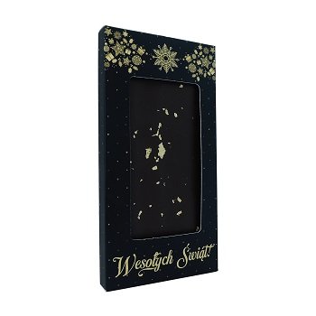 Czekolada gorzka ze złotem 100g - Wesołych świąt