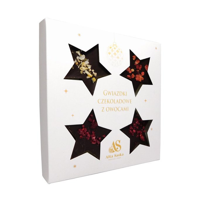 Gwiazdki czekoladowe z owocami 50g