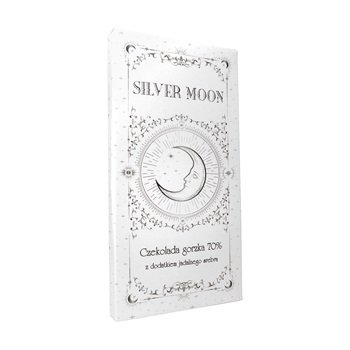 Czekolada Silver Moon gorzka z płatkami jadalnego srebra 100g