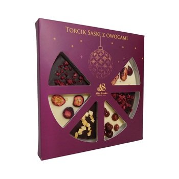 Torcik Saski Czekoladowy z owocami 60g