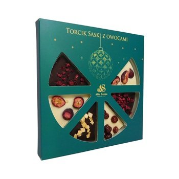 Torcik Saski Czekoladowy z owocami 60g