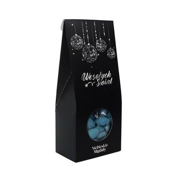 Migdały w czekoladzie 80g- Wesołych świąt, czarne