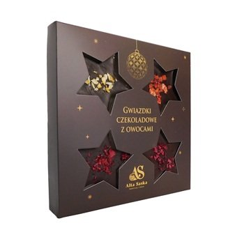 Gwiazdki czekoladowe z owocami 50g