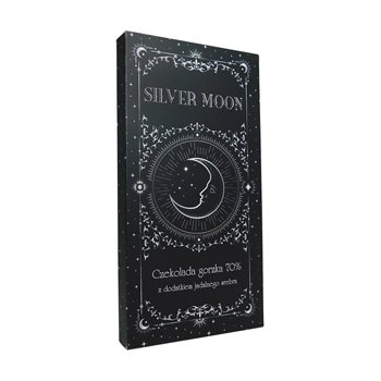Czekolada Silver Moon gorzka z płatkami jadalnego srebra 100g