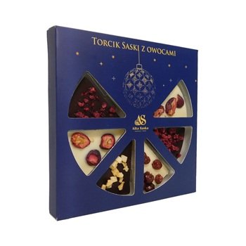 Torcik Saski Czekoladowy z owocami 60g