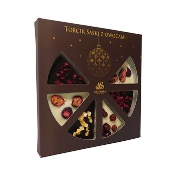 Torcik Saski Czekoladowy z owocami 60g